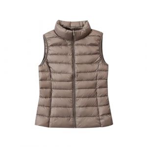 Peuignao Doudoune Legere sans Manche Femme Gilet L&eacute;g&egrave;re sans Manches Femme Gilet Duvet Matelass&eacute; Veste Doudoune Fine sans Manches Femme Blouson Manteau Sans Manche Femme Hiver Grande Taille Kaki 3XL (Pengniao, neuf)
