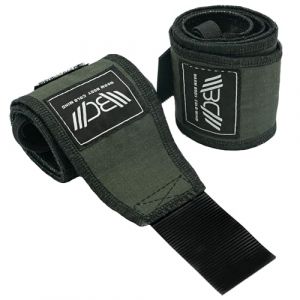 WARM BODY COLD MIND Bande Poignet Musculation - Protege Poignet de Force pour Halt&eacute;rophilie Gymnastique Bodybuilding, Accessoires pour Fitness Sport Gym Powerlifting, Homme Femme (Kaki avec velcro) (WARM BODY COLD MIND LTD, neuf)