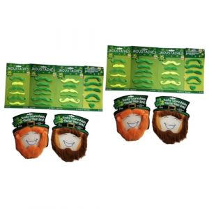 BESPORTBLE 2 Ensembles Moustache De F&ecirc;te Barbe De Gnome Trousse Barbe De Sorcier Complet Fausse Barbe Blanche Fausse Moustache Clause Barbe Costume Enfants Faux 6 Pi&egrave;ces * 2 (Linspencer, neuf)