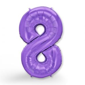 FUNXGO® Ballon Géant Numéro 8 Violet - Ballon decoration anniversaire 8 ans - deco anniversaire 8 ans fille ou garcon - Gonflables à l'Hélium - Idéal pour Fêtes Filles et Garçons - Ballon 8 Violet (Max International GmbH, neuf)