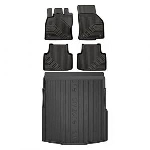 MOTOS Kit de tapis de voiture et de tapis de coffre en caoutchouc pour Volkswagen Passat B8 2014-2022 Am&eacute;liorez votre confort de voyage avec tapis antid&eacute;rapant voiture 3D- Tapis de sol voiture tous te (MOTOS EU, neuf)