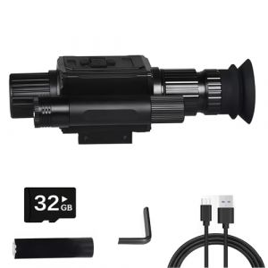 SUZLAZYR NK008 Viseur télescopique numérique de vision nocturne pour chasse, judas monoculaire infrarouge Zoom 5X avec réticule Enregistrement vidéo HD 1080P (LXY-store, neuf)