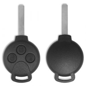 Lage Coque de rechange pour clé compatible avec Mercedes Benz Smart, 451, ForTwo, ForFour, Roadster, Crossblade, City, Coupe, Cabrio, Coque de rechange + Lame (LAGE FRANCE, neuf)