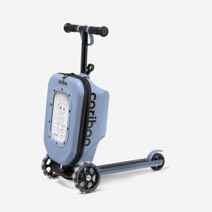 Cariboo Trottinette Enfant avec Valise à partir de 2 Ans Tricycle 2en1 Pliable Réglable en Hauteur Jusqu’à 50 kg Bagage à Main iTravel Bleu (MOVINO, neuf)