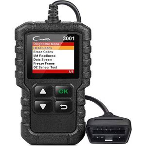 Launch CReader 3001 EOBD OBD2 Scanner de Diagnostic Professionnel OBDII avec syst&egrave;me Can avec Test des capteurs O2 Lecture en Direct et effa&ccedil;age des Codes d&rsquo;Erreur (LUMINOUS PEARL, neuf)