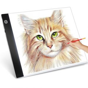 Guiseapue Tablette Lumineuse Dessin, A4 Table Lumineuse Portable avec Luminosit&eacute; R&eacute;glable pour Enfants Femme Artistes, Dessiner Animation Peinture Diamant (YHX-Eu, neuf)