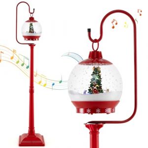 SOARS Decoration Noel, Lampadaire Noel 32 X 32 X 173 CM avec Musique, Boule de Cristal Rotative &agrave; 360&deg;, Flocons de Neige, Sapin de Noel, Deco Noel Exterieur & Interieur pour Jardin, Cour, Salon (Magichome24, neuf)
