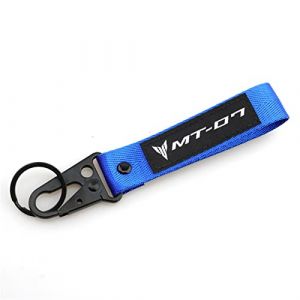 Porte-cl&eacute;s De Moto MT07 Universel Moto Accessoires Cl&eacute; Shell Case Housse De Protection Et Porte-cl&eacute;s Porte-cl&eacute;s Anneau pour Yamaha MT07 MT-07 2015-2021 (Couleur : Keychain Blue, Size : 1) (KongFuAccessories, neuf)