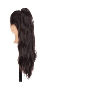 Extension de Queue de Cheval 50cm petit clip queue de cheval extension for les femmes moelleux noir brun queue de cheval postiches longue griffe ondulée clip sur queue de cheval extension de cheveux s (zhmeiguo222, neuf)