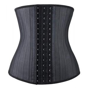 YIANNA Latex Corset Femme Gaine Amincissante Ventre Plat Waist Trainer Ceinture Minceur Body Gainant Sport Training Sculptant Bustier Noir 1210 2XL (YIANNA Direct, neuf)