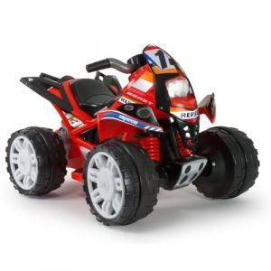 INJUSA - Quad Électrique The Beast Repsol pour Enfants de 2 à 4 Ans | Batterie 12V | Pédale Accélérateur | Marche Arrière et Roues Larges avec Bandes en Caoutchouc | Vitesse 6 km/h | Rouge (7617/001) (INJUSA, neuf)