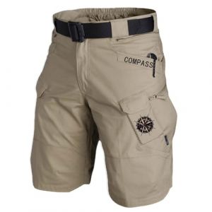 MOKBAY Bermuda Gym de Travail Tactique uni Plage Commandes en Cours Trail de Sécurité Short Long Homme Sport Chantier Kaki Poche zippée Randonnée Short Travail Homme Chantier Kaki L (MOKBAY, neuf)
