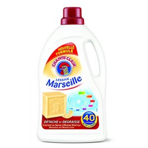 CHANTECLAIR Lessive Marseille 40 Lavages 2,52 L - Lot de 5 (ENVOI RAPIDE 24h/48h, neuf)