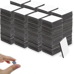 Lot de 200 plaquettes magnétiques autocollantes - 10 x 10 x 1 mm - Aimants à coller - 3M - Bandes magnétiques noires - Mini aimants carrés plats pour réfrigérateur - Pour l'école, la famille, le (NingdeeX, neuf)