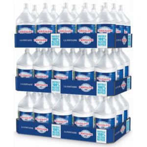 Fontaine Cristaline 8L- palette de 90 bonbonnes- 720 litres -100% en matière déjà recyclée et toujours 100% recyclable (Ma palette d'eau livrée partout, neuf)