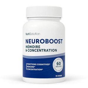 Neuro Boost par Nutrisolution - Boost Cognitif & &Eacute;nergie, Vitamines B, Ginkgo Biloba, Bacopa, Acide Alpha Lipo&iuml;que, V&eacute;g&eacute;talien, Fabriqu&eacute; en France (Nutrisolution, neuf)
