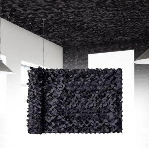 Filet de Camouflage renforcé Noir 2X4 - Tissu Oxford 210D - Filet d'ombrage Exterieur Filet de Camouflage Militaire léger et Durable Filet de Protection Solaire pour abri de Jardin Chasse tir (YZJL, neuf)
