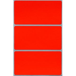 Royal Green Gommettes &Eacute;tiquettes Autocollantes Rectangulaires Rouge Fluo Environ 10cm x 5cm (102mm x 51mm) Paquet de 45 (RoyalGreenMarketEU, neuf)
