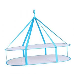 Milageto &Eacute;tendoir &agrave; Pull Pliable, S&eacute;choir &agrave; Suspension en Polyester, Filet en Maille Pliable pour Jouets, Maillot de Bain, Serviettes, Chaussettes, sans Bordure, 2 Couches (Milageto-EU, neuf)