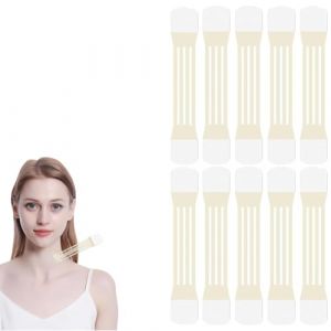 20/40Pcs Rubans adhésifs pour le cou, Patchs invisibles réutilisables pour le cou, Bandes antirides haute élasticité pour lifter la peau relâchée, Améliorer les rides et l'élasticité (20) (LingLongBaBy, neuf)