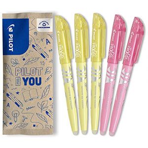 Pilot FLW538738 Frixion Lot de 5 surligneurs effa&ccedil;ables 3 jaune/2 roses (LAZERJET, neuf)