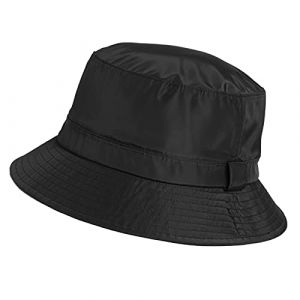 Comhats Chapeau de pluie unisexe pour femmes et hommes Bob imperm&eacute;able pliable Chapeau seau Plage Surf P&ecirc;che UPF50 Chapeau de soleil &agrave; large bord, M (TOP-EX Hats, neuf)
