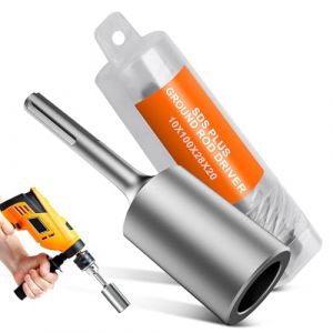 Niuny Bouterolle d'enfoncement SDS-PLUS &oslash;20 mm Douille en Acier Outil &eacute;lectrique de Pilote de Tige de Terre Amovibled Piquet de Terre pour Tiges de Terre de Forage &agrave; Marteau Rotatif (Niuny, neuf)