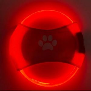 FYDTOP Lot de 2 frisbee lumineux LED pour dressage de chien, TPU non toxique en caoutchouc souple r&eacute;sistant au grincement et aux morsures, rechargeable et lumineux pour animaux de compagnie, jouet (kangbaishengkuajing, neuf)