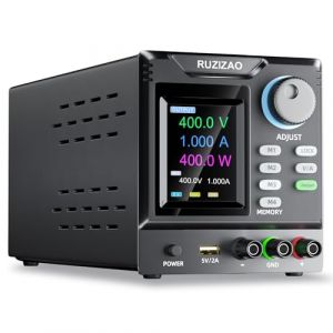 RUZIZAO Alimentation de Laboratoire 0-400V 0-1A Haute Tension Alimentation Laboratoire Programmable pour Onduleur/Test Photovolta&iuml;que/Test Solaire Alimentation Stabilis&eacute;e avec M&eacute;moires/OUTPUT/Encodeur (kuaiqu Official EU, neuf)
