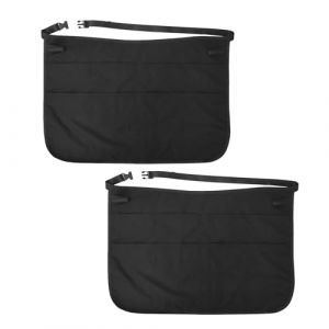 Gogogmee Tablier de Coiffeur 2 Pi&egrave;ces &agrave; Ceinture Ajustable avec Multiples Poches de Rangement Polyester R&eacute;sistant Couleur Noire Tablier Professionnel pour Salon de Coiffure et Barbier (Xiaanmall, neuf)