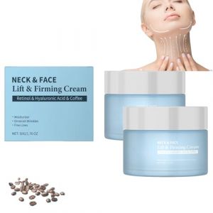 Cr&egrave;me pour le cou au r&eacute;tinol et &agrave; l'acide hyaluronique, raffermit visiblement la peau cr&eacute;pue et am&eacute;liore l'&eacute;lasticit&eacute;, m&eacute;lange revitalisant botanique pour la peau cr&eacute;pue (2 pi&egrave;ces) (WUHANSHIBOHEMAOMAOYIYOUXIANGONGSI, neuf)