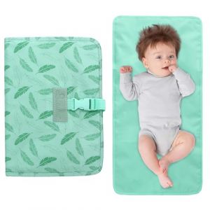 Organiseur de sac à langer avec matelas à langer, séparation humide et sèche, imperméable, design portable pratique avec poignée, organiseur de lingettes pour bébé, vert amo nenes (Funny Baby store, neuf)