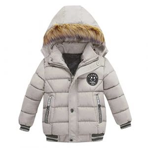 Enfants Hiver Garçon Veste Manteau Manteau à Capuche Mode Enfants Chaud Vêtements Veste Garçons Manteaux Garçon Automne, gris, 5 ans (Take Idea, neuf)