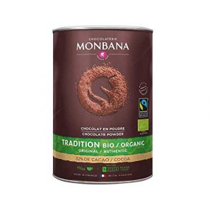 Monbana Poudre de chocolat issu du commerce équitable 32% Max Havelaar 1 kg (Victory and Charles, neuf)