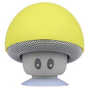 Hipipooo Mini Enceinte Champignon Bluetooth V2.1avec Ventouse, Haut-Parleur Mushroom Mignon sans Fil Compact avec iPhone, Android Phone, iPad, Tablette PC (Jaune) (goshipping, neuf)