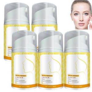 Cr&egrave;me Raffermissante Pour Le Cou Au R&eacute;tinol & Collag&egrave;ne, Hydratant Pour Visage Femmes, Anti-&acirc;ge Jour Et Nuit, Raffermit La Peau Rel&acirc;ch&eacute;e, R&eacute;duit Les Rides Et Ridules Du Cou & D&eacute;collet&eacute;, 50 G (5PCS) (Yunfa Trading Co., neuf)