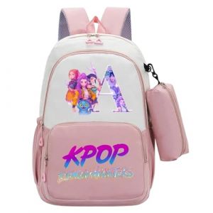 G&eacute;n&eacute;rique Sac &agrave; dos K-Pop Demon Hunters Sacs d'&eacute;cole K POP Hunters Huntrix Anime Rumi/Mira/Zoey Imprim&eacute;s de personnages de Films Sac &agrave; dos Imperm&eacute;able et Portable pour Les Fans Gar&ccedil;ons et Filles (PANGKII, neuf)