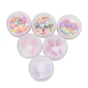 BELLIFFY 1ensemble Set De Stickers Pâte Polymère Pour Manucure Décorations Formes De Coeur Et Slices Bonbon Pour Art Accessoires (Hunation, neuf)