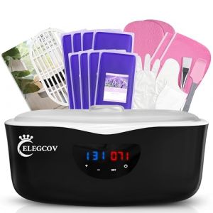 ELEGCOV – Machine à cire de paraffine pour mains et pieds – Chauffe-cire à paraffine avec 8 paquets de recharges de cire de bain lavande, kit de soins hydratants pour les mains et les pieds, machine à (Fast Media Ships From USA, neuf)