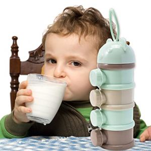 Boite Doseuse Lait Poudre | Doseur De Lait Bebe | Boite Lait En Poudre Bebe | 4 Compartiments Bo&icirc;te &Agrave; Lait En Poudre Pour B&eacute;b&eacute; | Doseur De Lait Bebe Portable | Bo&icirc;te Distributrice De Lait En Poudre (SUSUWang1300, neuf)