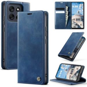 owlhold Coque Motorola Moto G56 Housse [Blocage du Signal RFID] Antichoc en Cuir PU Premium Fentes Cartes Etui Pochette de Portefeuille avec Support Case &agrave; Housse pour Moto G56 - Bleu (owlhold, neuf)