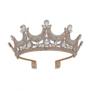 OATIPHO Couronne De Mari&eacute;e Diad&egrave;me De Mari&eacute;e Accessoires De Mari&eacute;e Accessoires De Cheveux Pour Mari&eacute;e Cheveux De Mariage Coiffes De Mari&eacute;e Pour Mariage Accessoire De (Tsun Ki-sung, neuf)