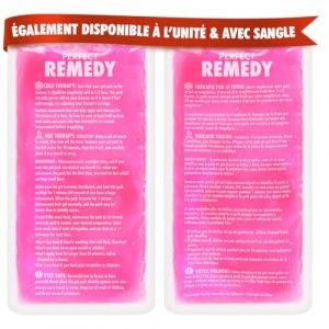 Perfect Remedy - Poche de Glace en Gel Pour Blessures [2 Unit&eacute;s], Poche de Gel Chaud Froid R&eacute;utilisable de 27 cm, Soulage Douleur, R&eacute;cup&eacute;ration du Genou, Dos, Cou, Poignet, Cheville [Rose, Normal] (Better Living EU, neuf)