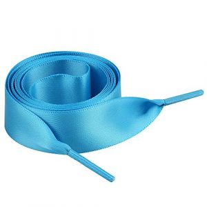 Jamron Plat Soie Ruban Satin Lacet 2CM Large pour Sneakers Ballerines Escarpin P13 Bleu Ciel 120 CM (No.7 Fashion House, neuf)