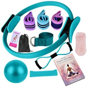 Revalinx - Kit Pilates, kit Yoga, Anneau de Pilates, Ballon de Yoga, Bandes de résistance, Chaussettes antidérapantes, Accessoires de Fitness, Pilates Maison, équipement Pilates, Pilates Reformer. (Revalinx, neuf)