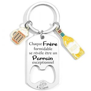 YUANSI Cadeau Veux tu etre mon parrain Porte Clé Parrain Cadeau Parrain Demande Personnalisé décapsuleur Anniversaire cadeau parrain bapteme (2) (pingxiangshiyuansidianzishangwuyouxiangongsi, neuf)