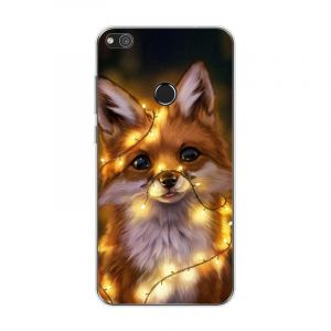 KARTXITAI Coque Compatible avec Huawei P8 Lite 2017/P9 Lite 2017,Housse &Eacute;tui de Protection en Ultra Transparente Silicone en Gel TPU Souple Case Cover Shock-Absorption-Renard Rouge (KARTXITAI, neuf)