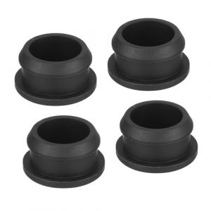 ARYIMYDP 4pcs Bouchon Silicone Noir pour Cache Trou, Obturateur Souple et R&eacute;sistant &agrave; La Chaleur, pour Gaine Electrique, &Eacute;vacuation Climatiseur, Lavabo, Bouteille, 21mm (UIRYFAZHANYOUXIANBAODAN, neuf)