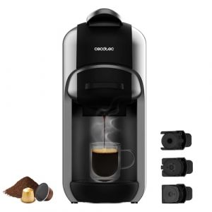 Cecotec machines à café à capsules FreeStyle Compact. Cafetière espresso très compacte 3 en 1. Adaptée pour café moulu, Dolce Gusto et Nespresso. (Cecotec, neuf)