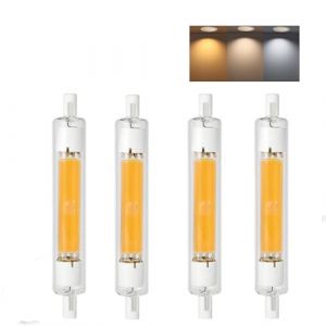 Aseoacc Ampoules LED R7S 78 mm Dimmable, 20 W Equivalent Halog&egrave;ne 200 W, Culot J78 T3, Blanc Neutre 4500 K, 2000 LM, Sans Scintillement, 360&deg;, 220-240 V CA, lot de 4 (QQSJD, neuf)